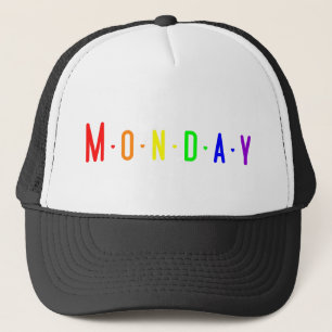 Casquette Lettering Design ‘Monday’ dans Rainbow Colors