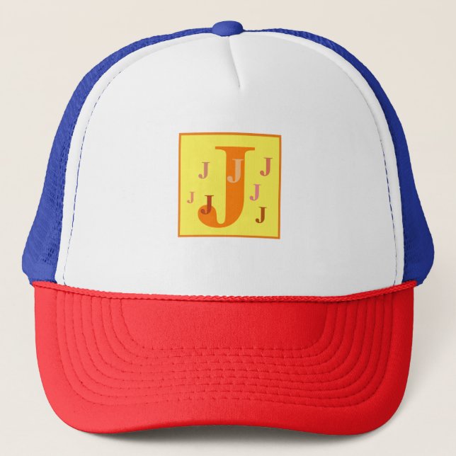 Casquette Lettre cool "J" (personnalisée)    (Devant)