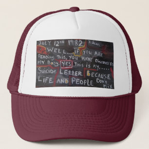 CASQUETTE LETTRE DE SUICIDE
