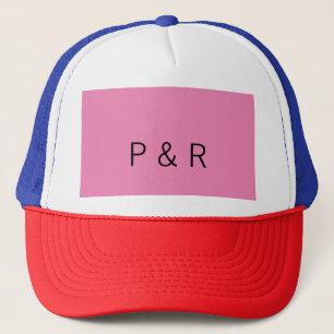 Casquette Lettre initiale du couple ajoutée au partenaire ro