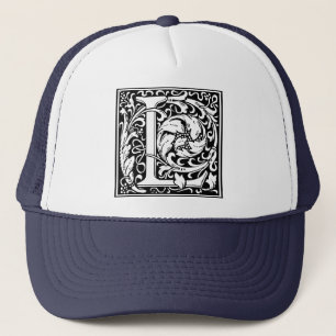 Casquette Lettre L Monogramme médiéval Art Nouveau