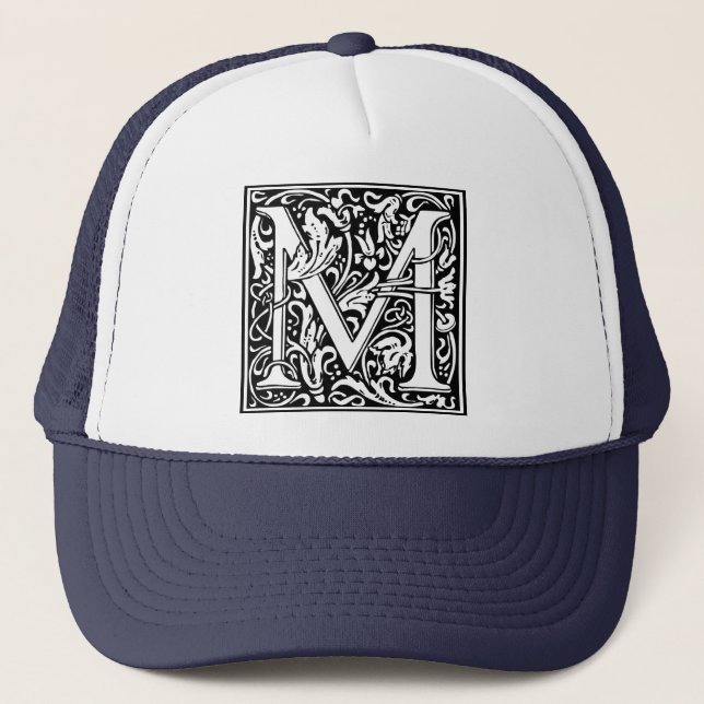Casquette Lettre M Monogramme médiéval Vintage initial (Devant)