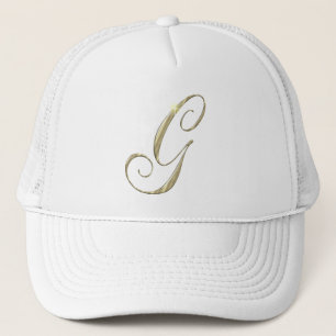 Casquette LETTRE MONOGRAPHIQUE OR G Initiales
