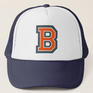 Casquette Lettre orange 'B' Monogramme
