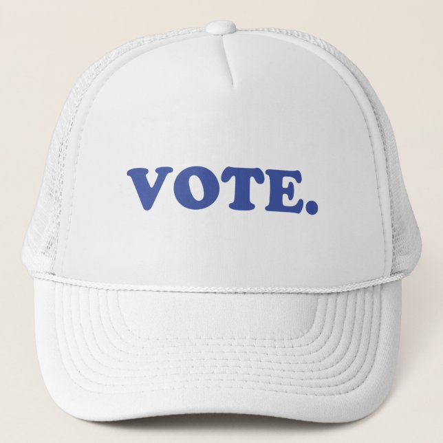 Casquette lettres bleues "vote" - (Devant)