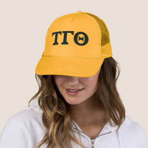 Casquette Lettres Chapeau de camion - Jaune avec lettres ble