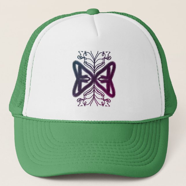 Casquette Lettres mixtes et lettre de coeur dessinées à la m (Devant)