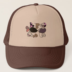 Casquette Lettres mixtes et lettre de coeur dessinées à la m