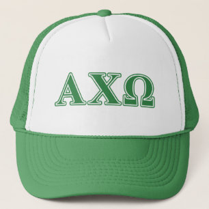 Casquette Lettres vertes d'Alphi Chi Omega