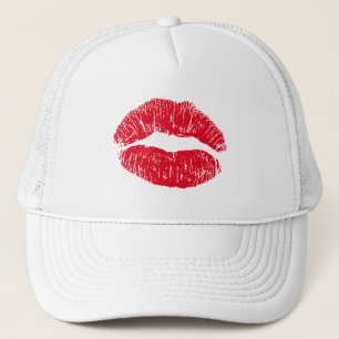 Casquette Lèvres de baiser rouges