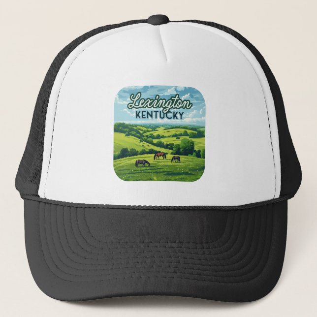 Casquette Lexington Kentucky Horloges Bluegrass Fermes Vinta (Devant)