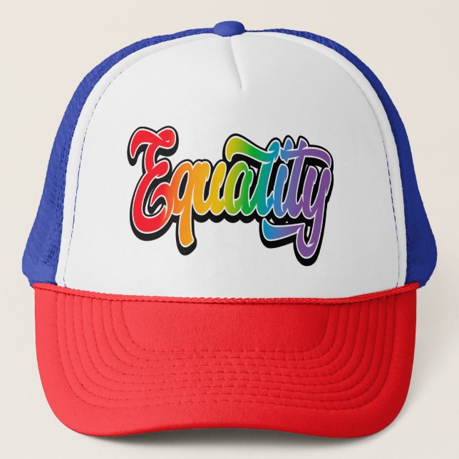 Casquette LGBT Pride drapeau arc-en-ciel égalité (Devant)