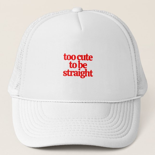 Casquette LGBTQ trop mignon pour être droit (Devant)