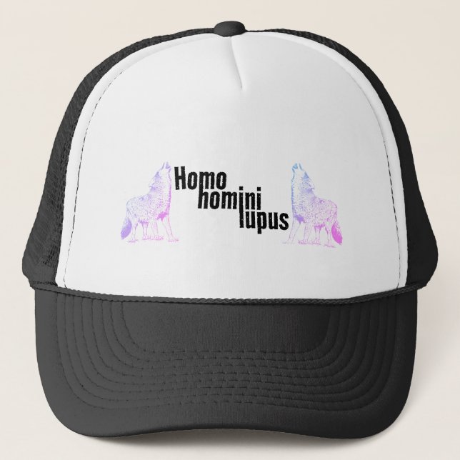 Casquette L'homme est un loup à l'homme Loups Homo homini lu (Devant)