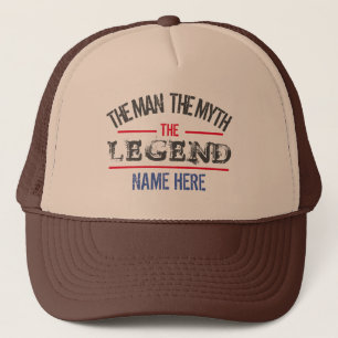 CASQUETTE L'HOMME LE MYTHE LA LÉGENDE PERSONNALISÉ