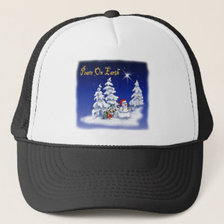 Casquette L'homme neige d'hiver paix sur Terre