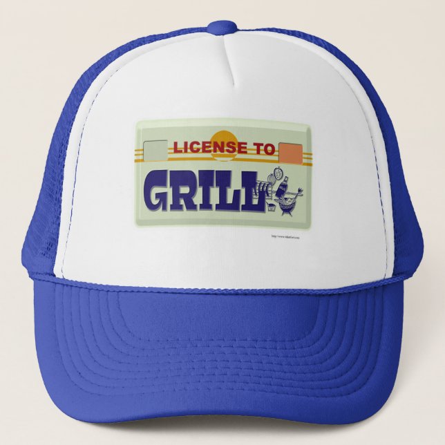 Casquette Licence pour griller amusant BBQ Style Slogan Desi (Devant)