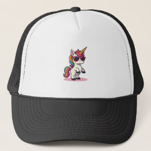 Casquette Licorne de cartoon arc-en-ciel vintage faisant dab