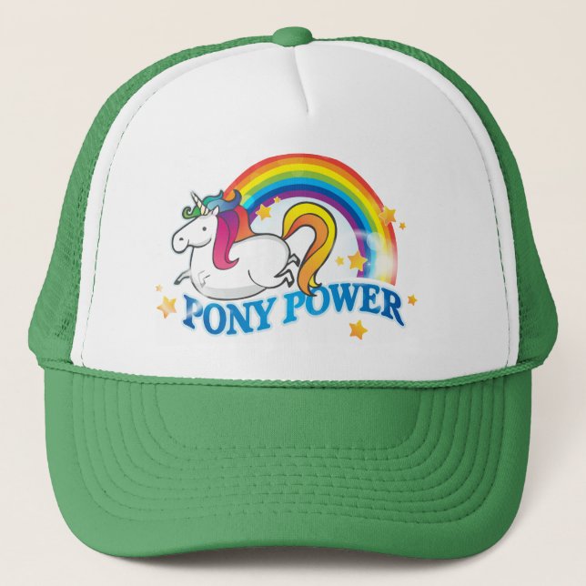 Casquette Licorne de puissance de poney (Devant)