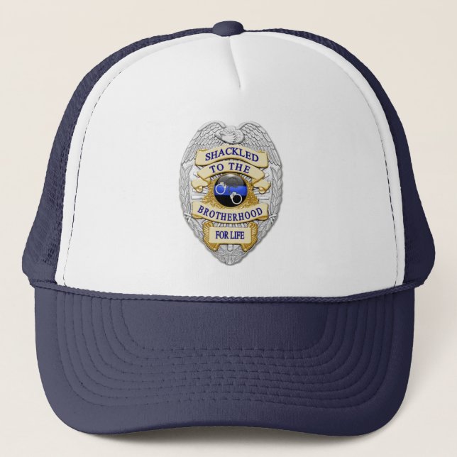 Casquette Ligne Bleue Mince - Accroché à l'insigne de la Fra (Devant)