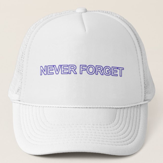 Casquette Ligne Bleue Mince - N'oubliez jamais (Devant)