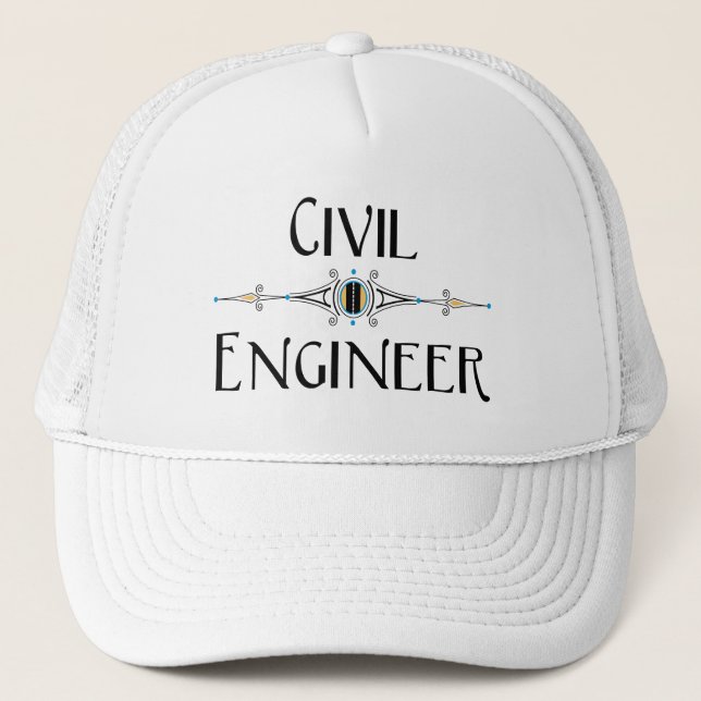 Casquette Ligne décorative du génie civil (Devant)