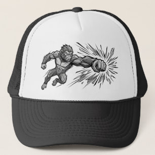 Casquette Lignes & Nuances : Singe Cinétique en Action