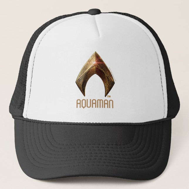 Casquette Ligue de Justice | Symbole d'aquaman métallique (Devant)