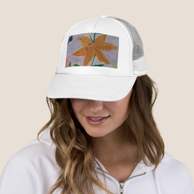 Casquette Lily orange (En situation)
