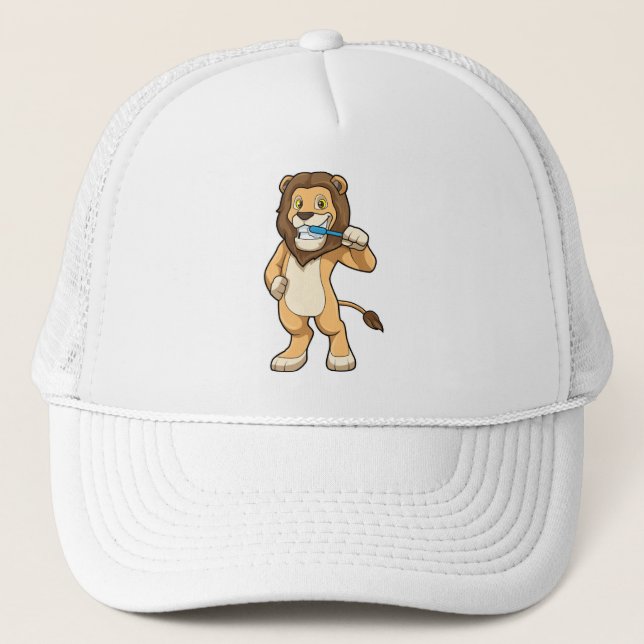 Casquette Lion avec brosse à dents (Devant)