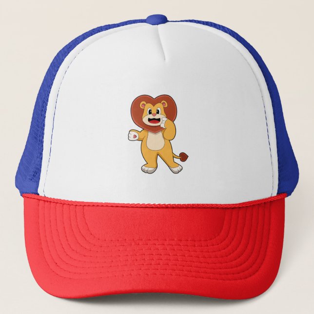 Casquette Lion avec coeur (Devant)