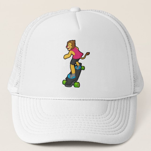 Casquette Lion en Skateboard avec Skateboard (Devant)