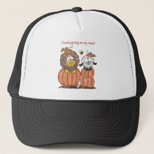Casquette Lion et agneau en Citrouille