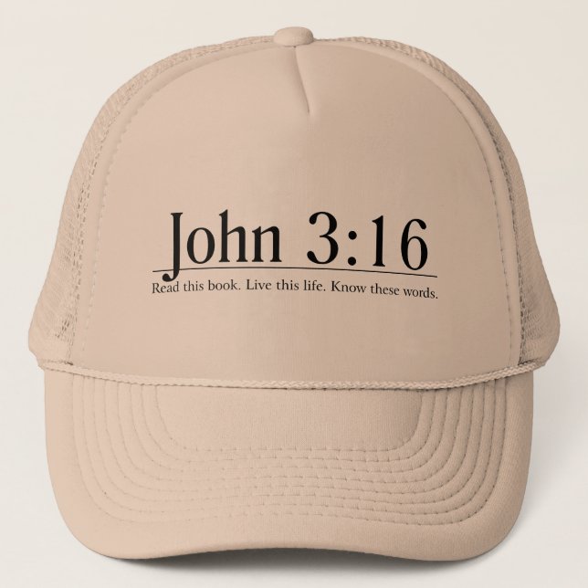 Casquette Lisez le 3h16 de John de bible (Devant)