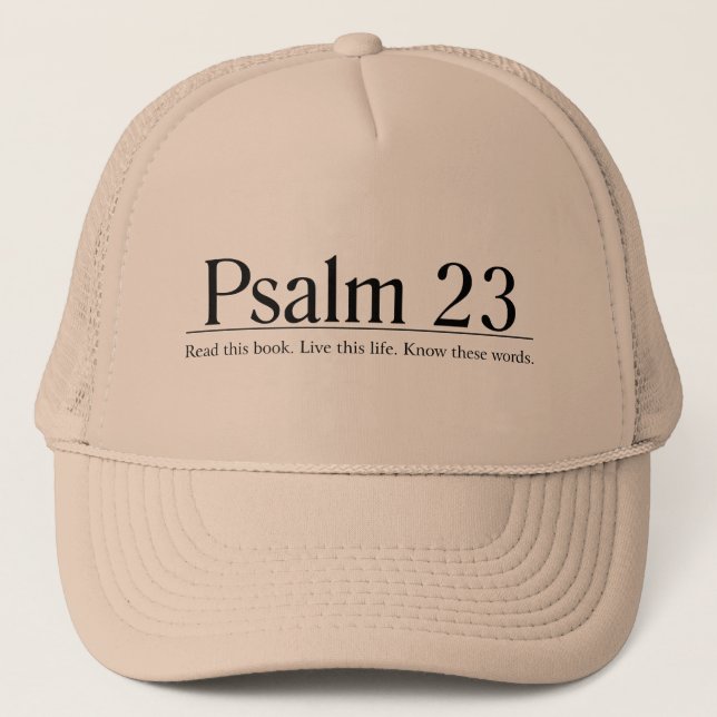 Casquette Lisez le psaume 23 de bible (Devant)
