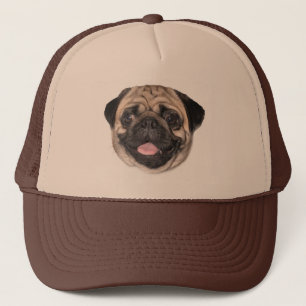 Casquette Lisez mon Pugzy font face