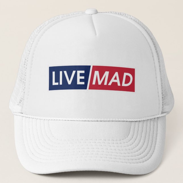 Casquette Live Mad Bold Typography Hat Design (Devant)