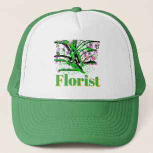 Casquette Logo de fleuriste vert
