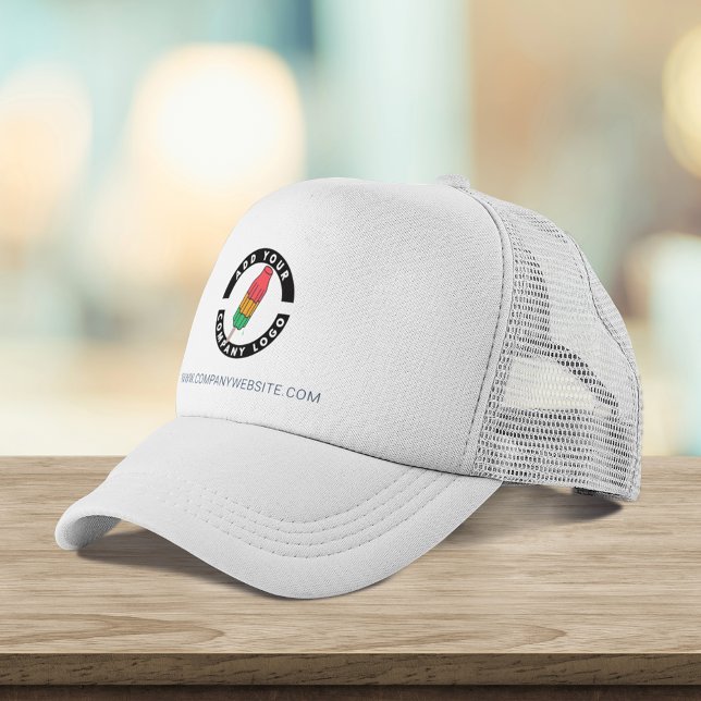 Casquette Logo de la marque d'entreprise moderne Nouveaux em (White Business Logo Trucker Hat)