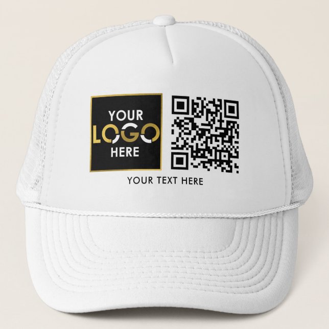 Casquette Logo de l'entreprise Code QR promotionnel (Devant)