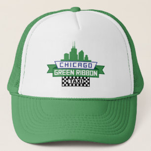 Casquette Logo de taxi au ruban vert de Chicago - Art du ven