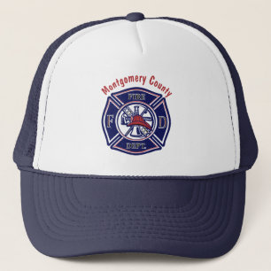 Casquette Logo d'insigne de pompier bleu personnalisé  