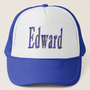 Casquette Logo du nom d'Edward bleu,