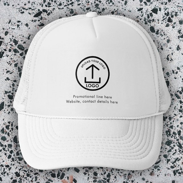 Casquette Logo et texte d'entreprise professionnelle moderne (Simple Modern Professional Business Logo & Text Trucker Hat)