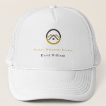 Logo personnalisé blanc et or pour l'immobilier mo