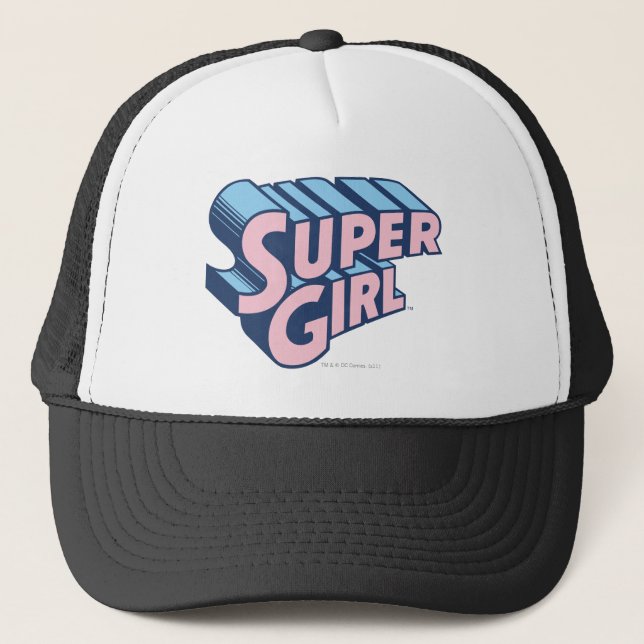 Casquette Logo Supergirl rose et bleu (Devant)