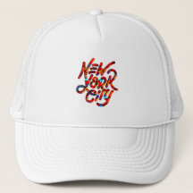 Logo tendance New York City en couleurs d'été