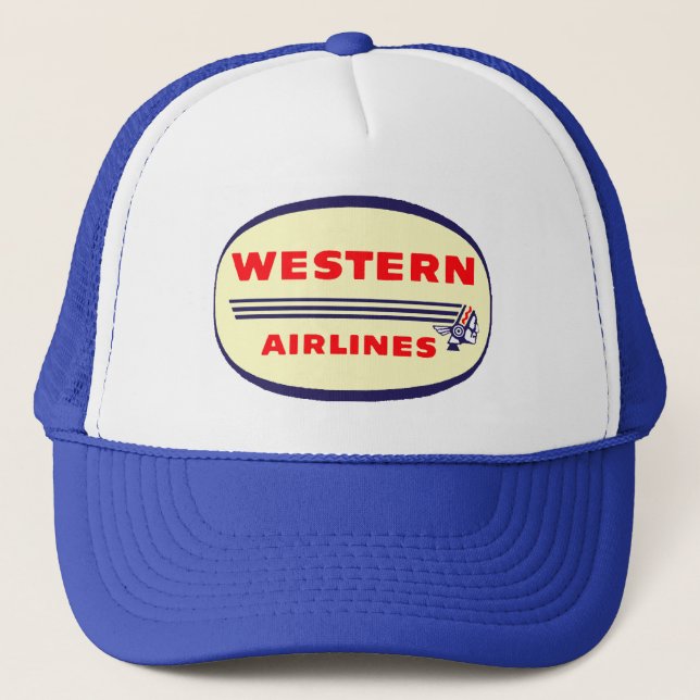 Casquette Logo vintage de Western Airlines (Devant)