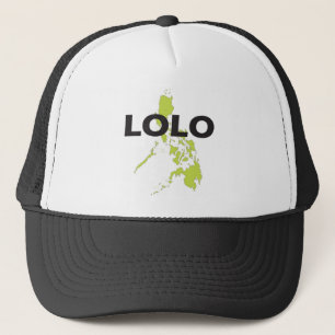 Casquette Lolo au-dessus de carte de Philippines