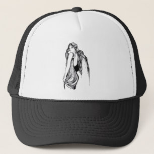 Casquette Long portrait d'ado de cheveux